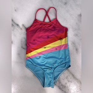 Pink Platinum one piece girls swimsuit, size 5/6 🌈